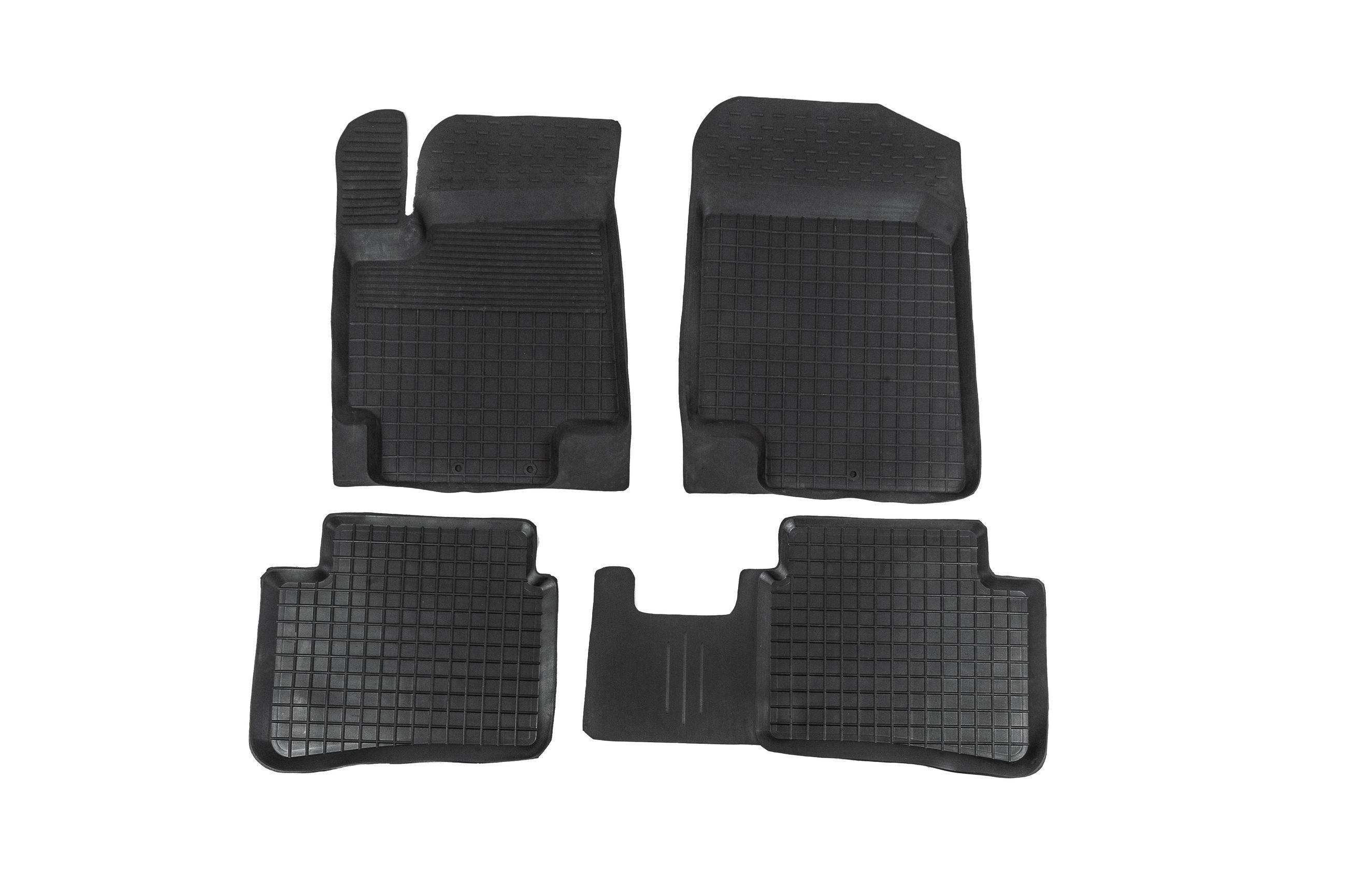 Коврики резиновые с бортом Polytep для Hyundai Accent 2006-2010 гг. резина 4 шт. Черный (153981)