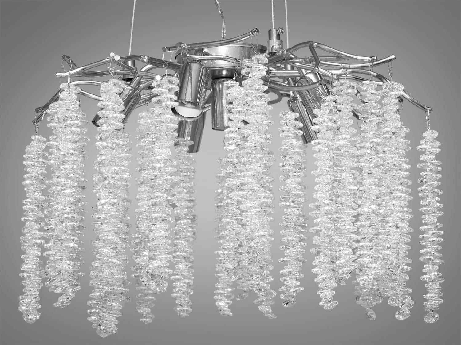 Люстра подвесная хрустальная Diasha 605-450CH современная Хром