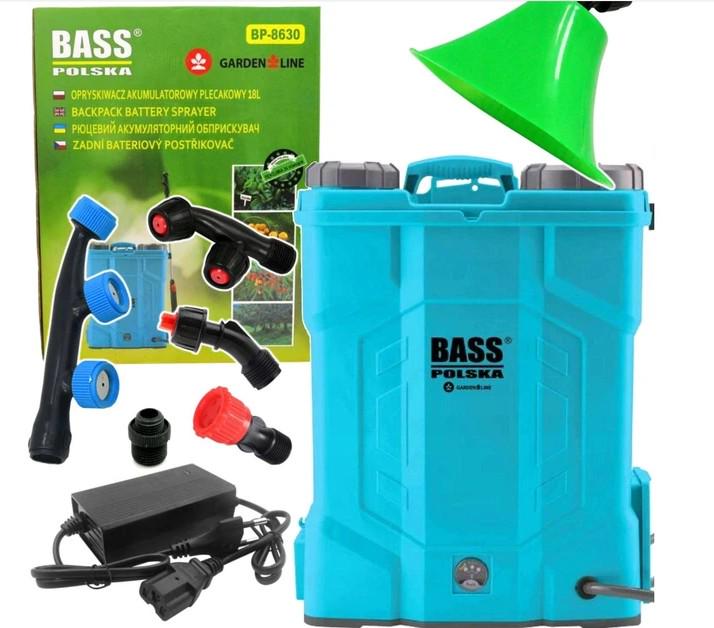 Опрыскиватель аккумуляторный Bass Polska 8630 18 л ранцевой с насадкой для гербицидов 12 В (8630) Опрыскиватель аккумуляторный Bass Polska 8630 18 л ранцевой с насадкой для гербицидов 12 В (8630)