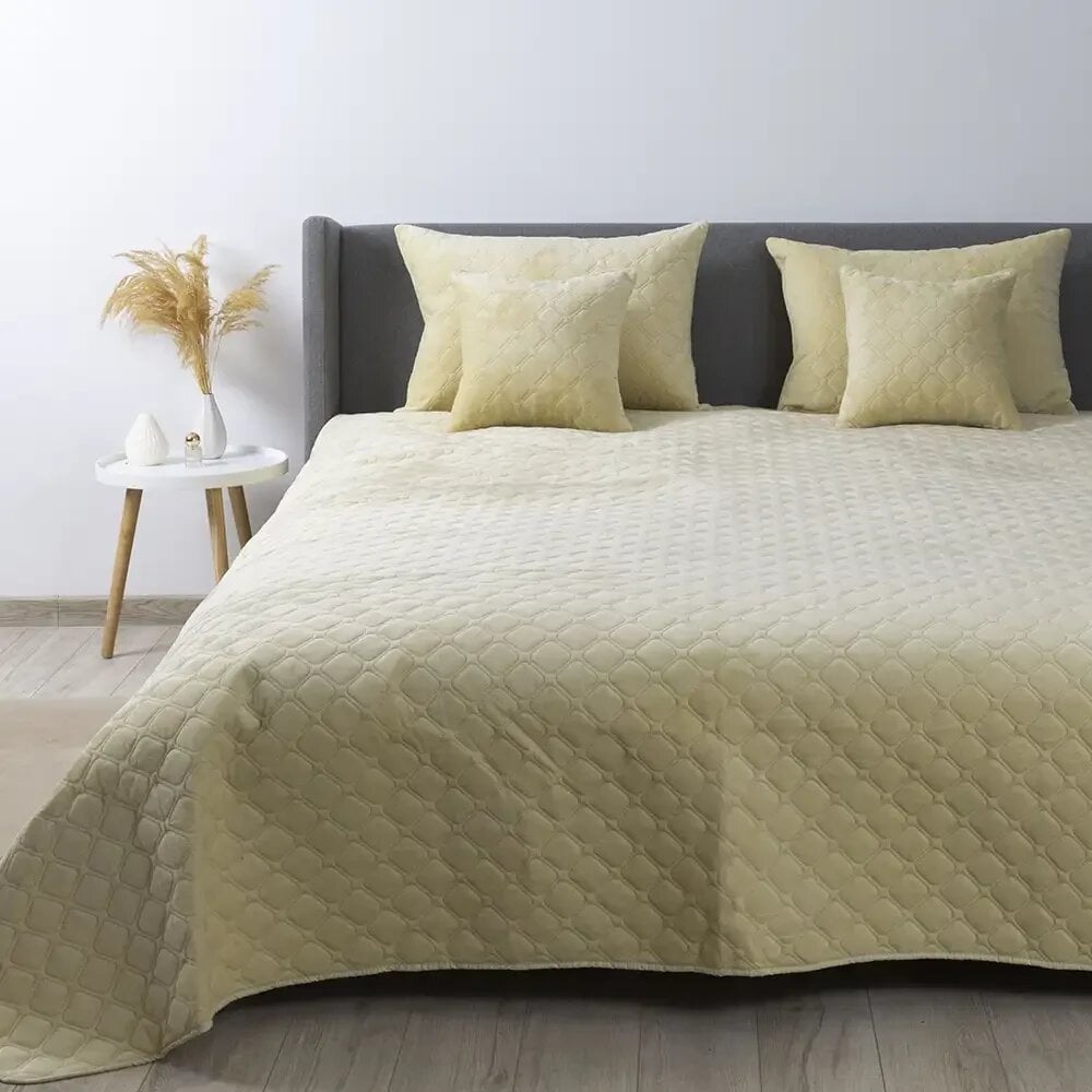 Покривало велюрове ТЕП VELOUR Ромб круглий 240x260 см Молочний (8372) Покривало велюрове ТЕП VELOUR Ромб круглий 240x260 см Молочний (8372)