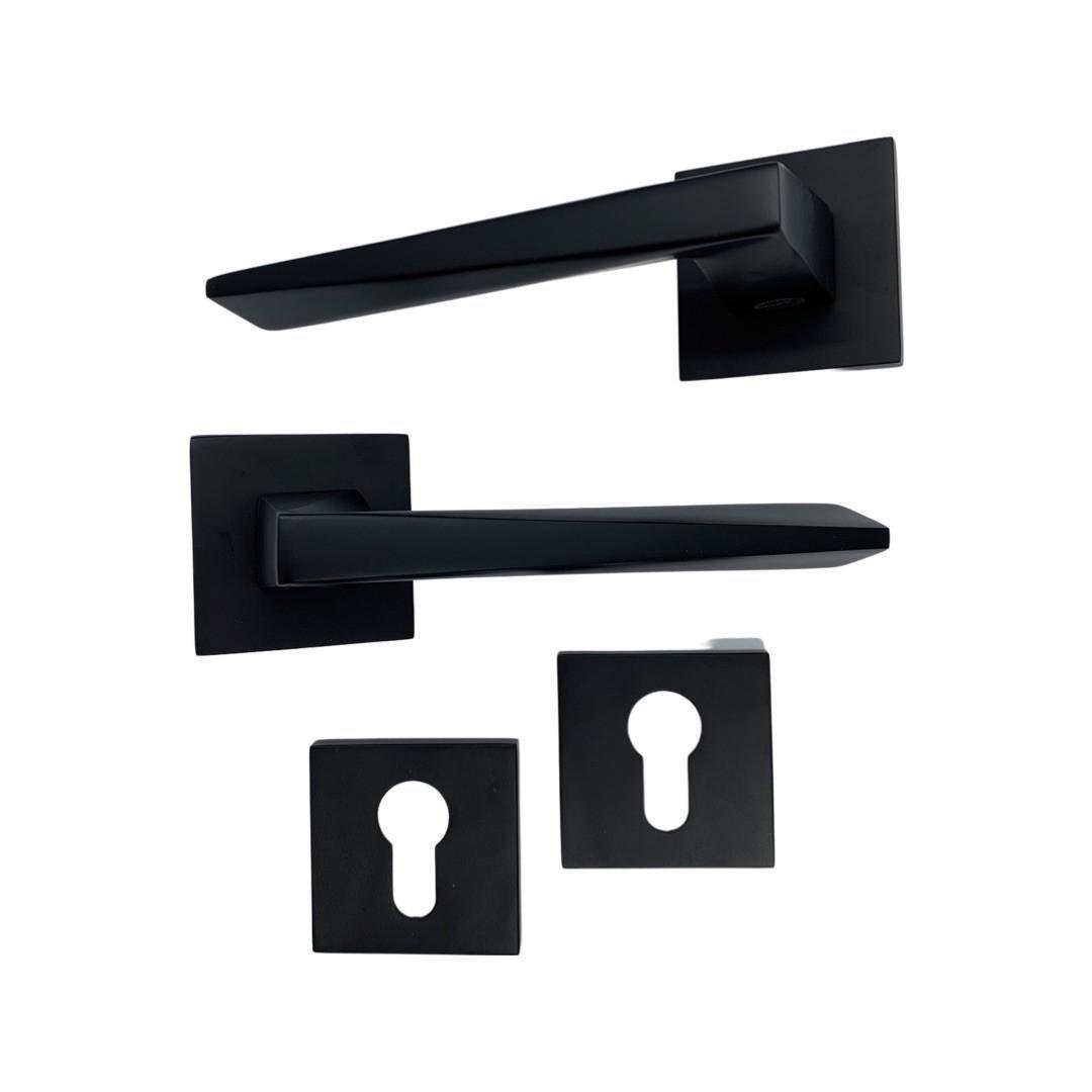 Врізний замок з ручками під для дверей Vortex ASL-44 matte Black