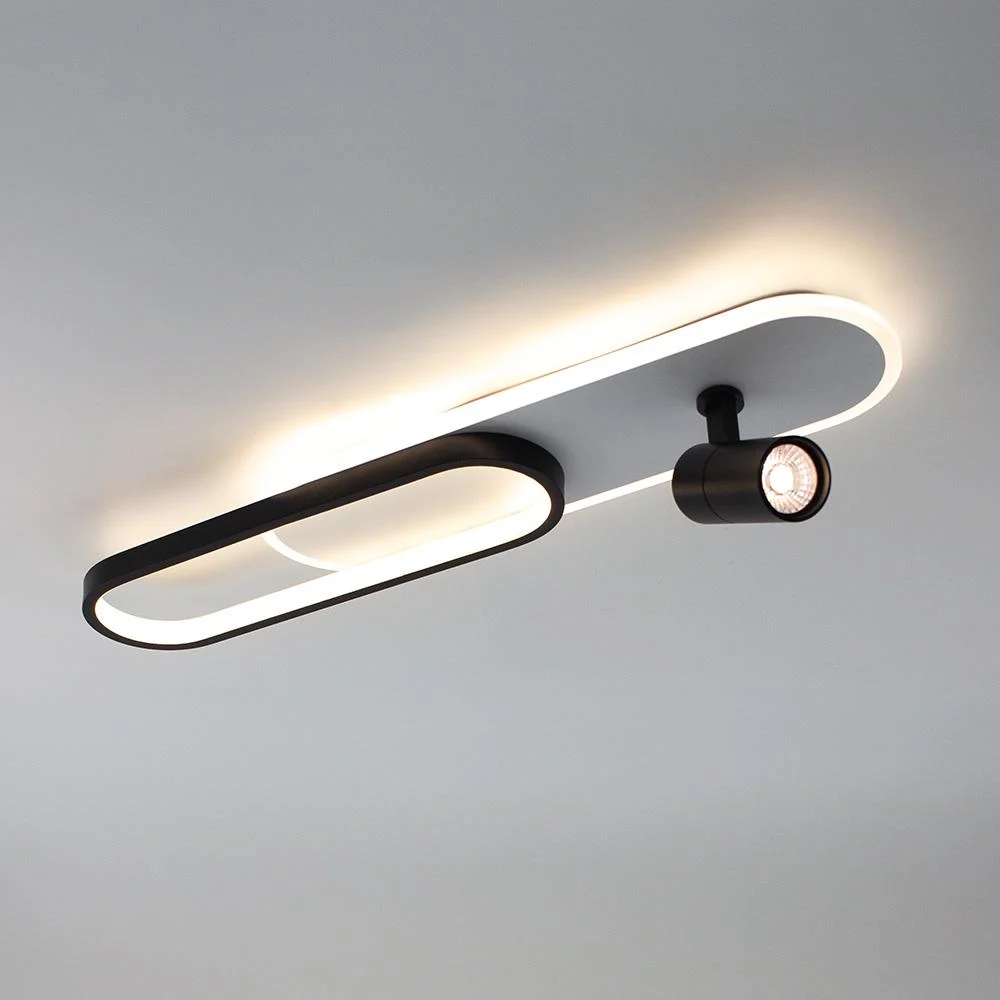 Люстра ESLLSE EDINBURGH с пультом 42 и 3W LR 600х130х130 мм Черно-белый (10547)