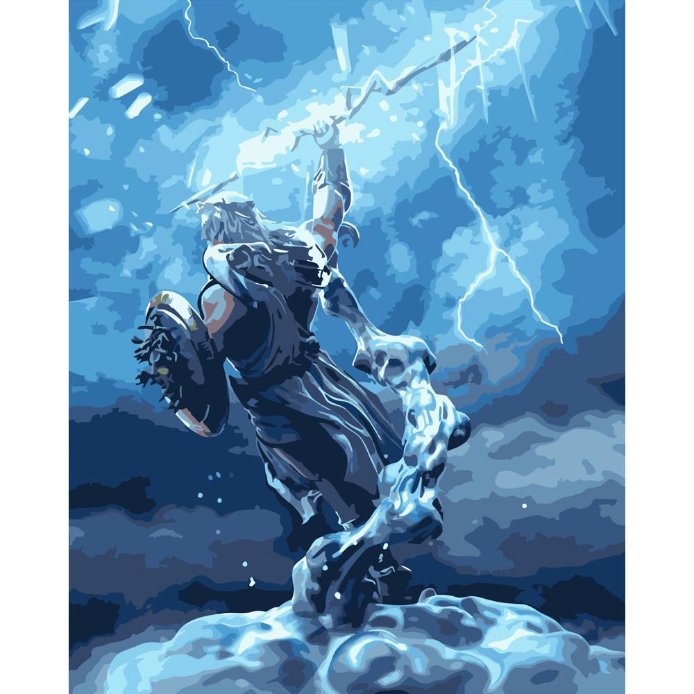 Картина по номерам Strateg Премиум Могучий Зевс 40х50 см (DY153)