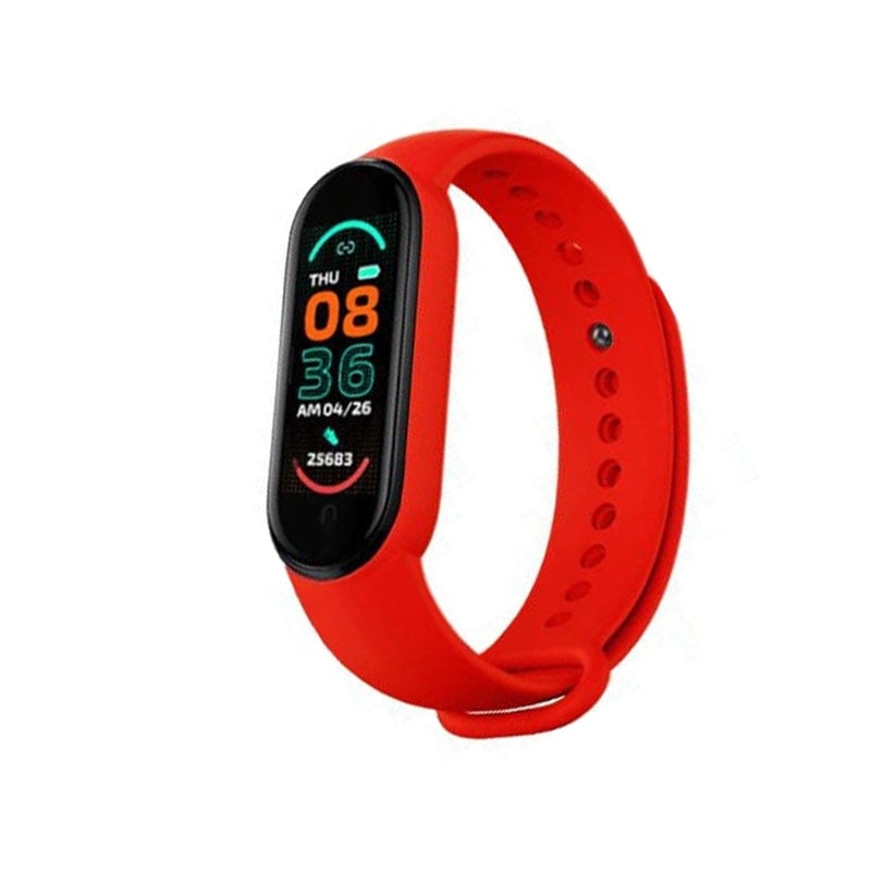 Фитнес-браслет FitPro Smart Band M6 Bluetooth 80 mAh Red (tf4611) - фото 6