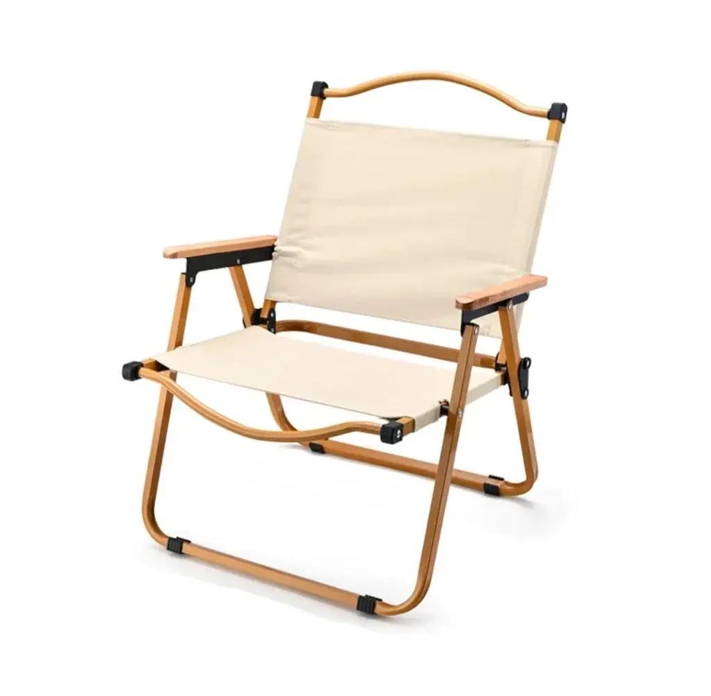 Стул-кресло STD-05 складной металл/ткань 76x50x51 см Бежевый (27060477)