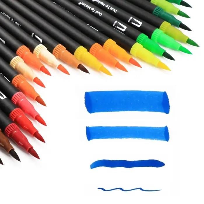 Набор двусторонних маркеров для скетчинга Black Dual Brush Pens на водной основе в сумке 168 шт. (3_05675) - фото 5 Набор двусторонних маркеров для скетчинга Black Dual Brush Pens на водной основе в сумке 168 шт. (3_05675) - фото 5