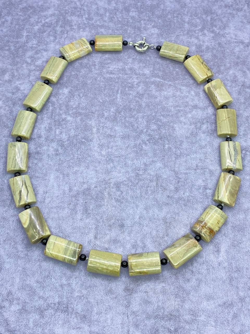 Бусы агат 50 см Зеленый (580-4)