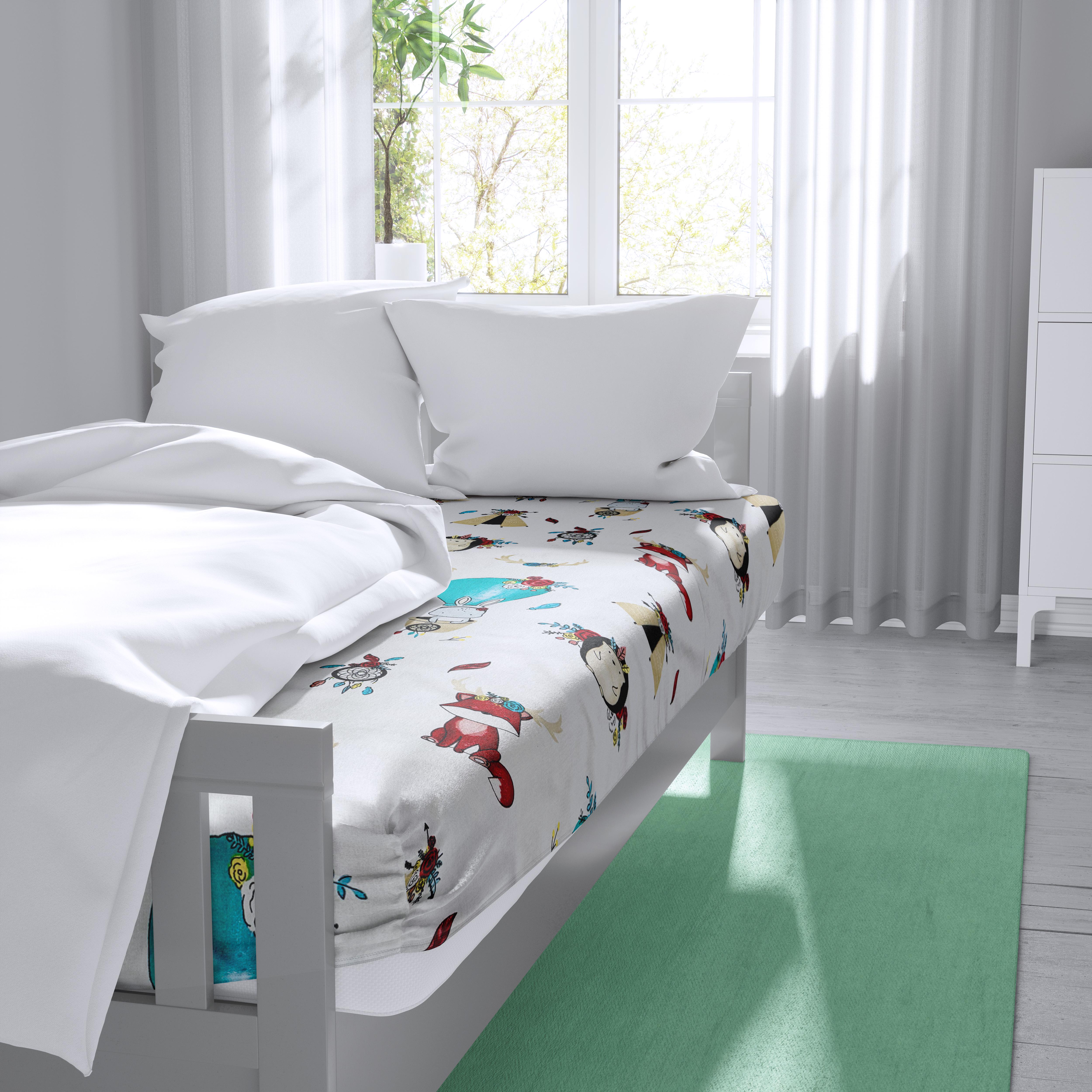 Простирадло Веселі звірята 3 на резинці бязь 80x200 см (G-0803FA3/80x200) Простирадло Веселі звірята 3 на резинці бязь 80x200 см (G-0803FA3/80x200)