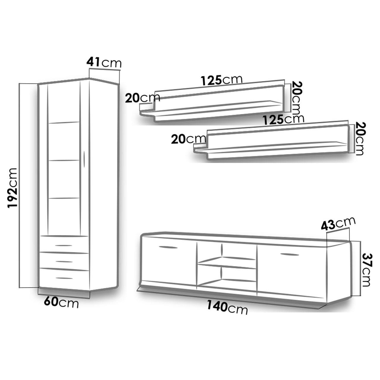 Стенка в гостиную комплект Сama Soho 7 из ламинированной ДСП/МДФ без подсветки Серый матовый/Серый глянец (22473) - фото 2 Стенка в гостиную комплект Сama Soho 7 из ламинированной ДСП/МДФ без подсветки Серый матовый/Серый глянец (22473) - фото 2