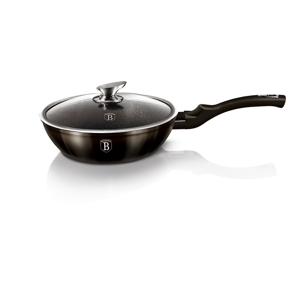 Сковорода Berlinger Haus Shiny Black Metallic Line Edition BH-6607 24 см Чорний (112071)