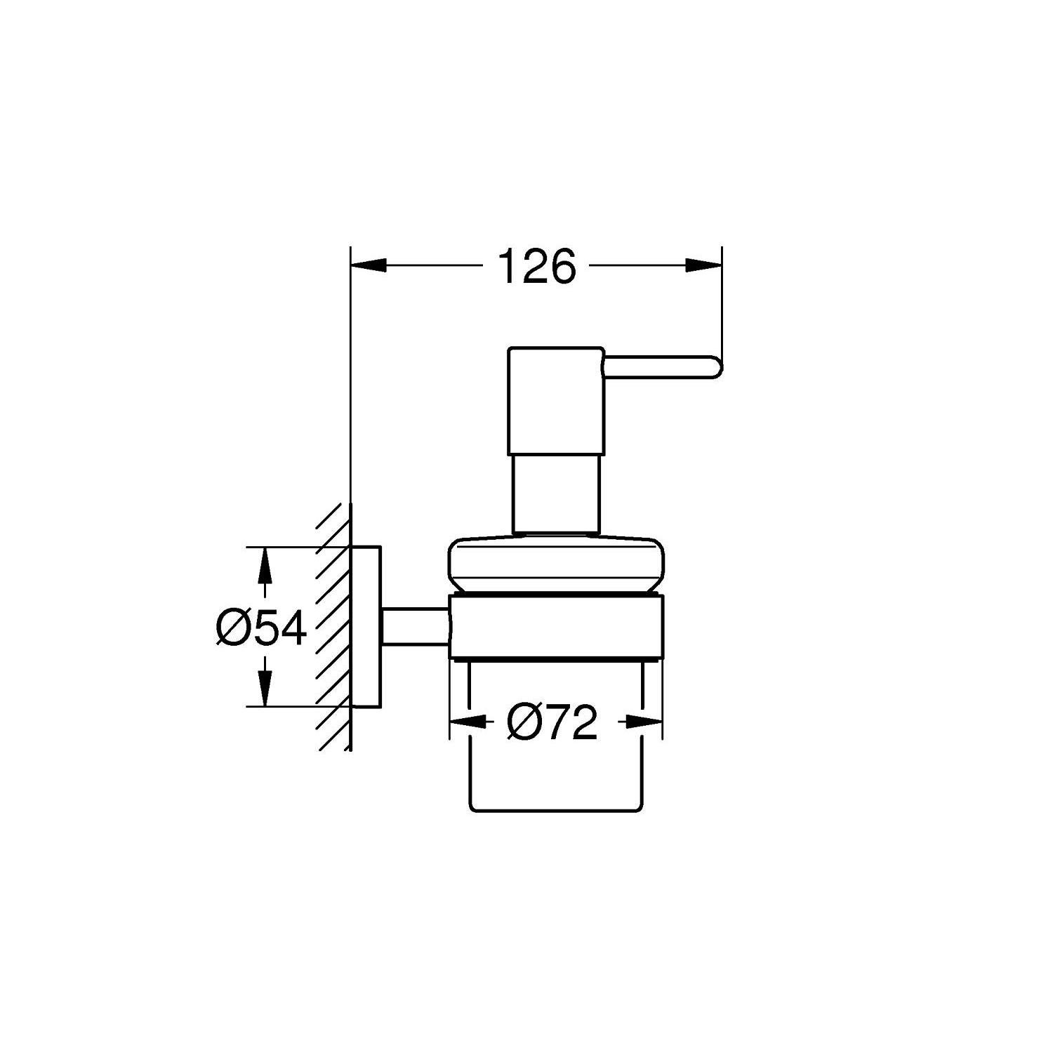 Дозатор для рідкого мила Grohe QuickFix Start 411952430 CV033774 настінний 160 мл Чорний (218289) - фото 2