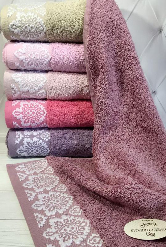 Набор 6 махровых полотенец Sweet Dreams-4463 70х140см (банни)