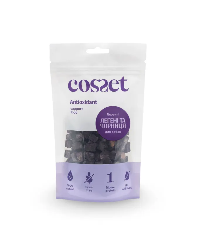 Легкие говяжьи и черника для собак Cosset лиофилизированные (002001)