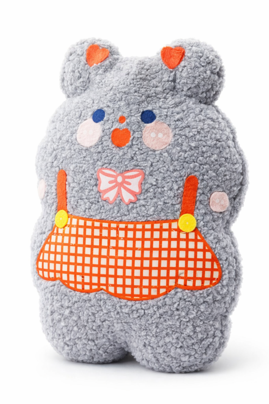 Мини-грелка для горячей воды с плюшевым чехлом/искусственный мех 350 мл Серый (32122905)