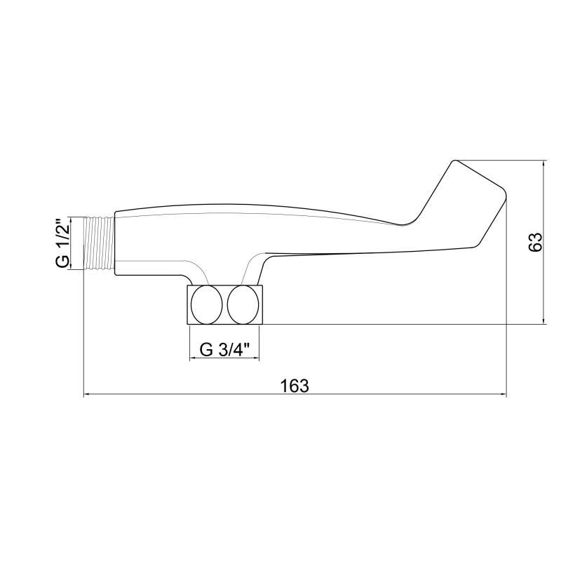 Кронштейн для ручного душу Lidz CRM 49 00 109 00 (VRM00035574) - фото 2