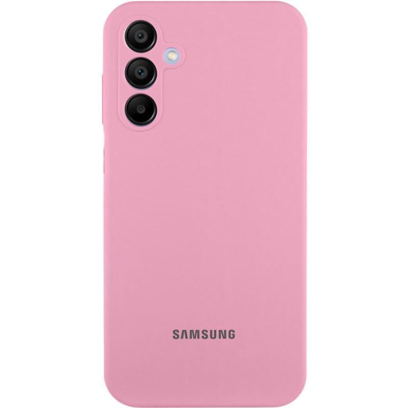 Противоударный Чехол Silicone Cover Lakshmi Full Camera (AAA) with Logo для Samsung Galaxy A35 Розовый / Light pink