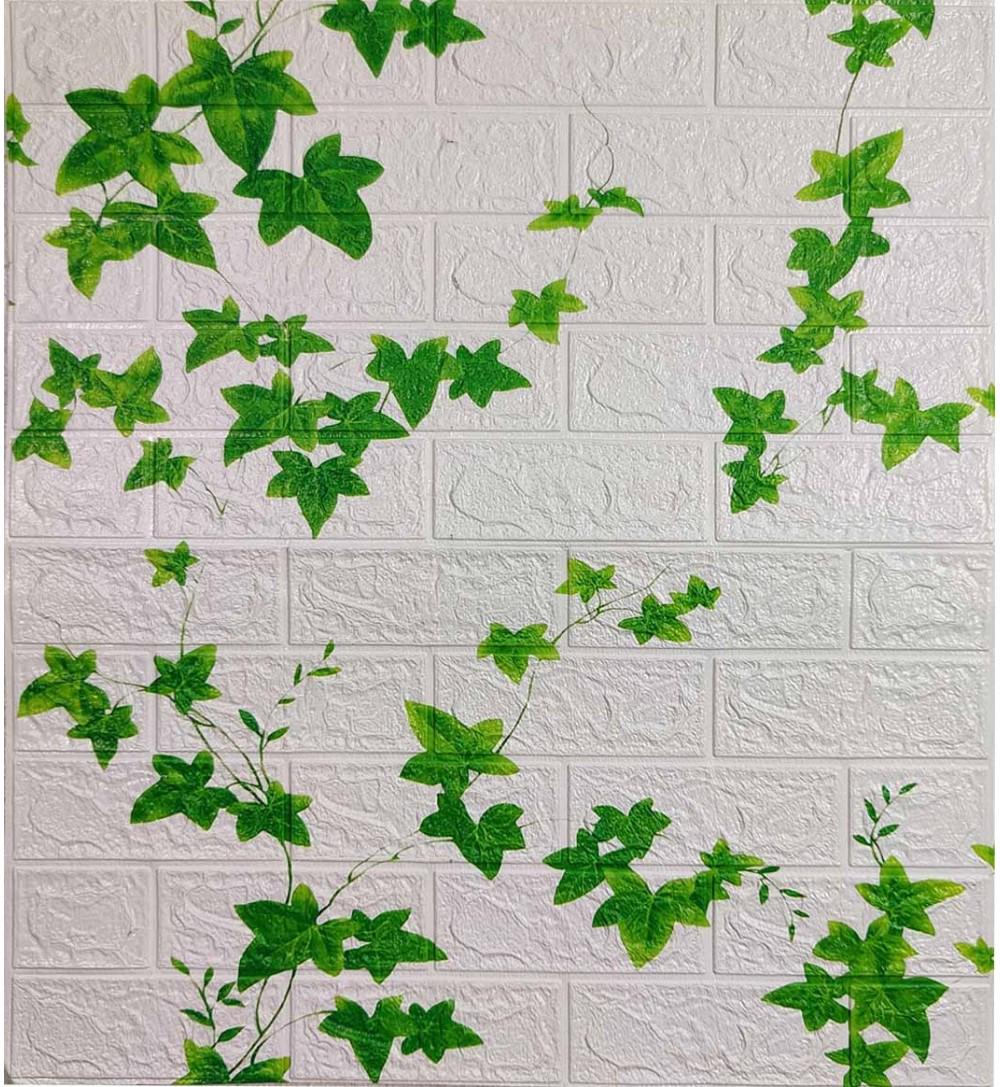 Панель 3D самоклеящаяся под белый кирпич 700x770x3 мм (5056-3)