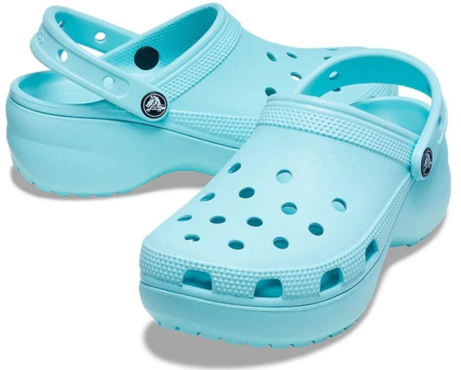 Сабо жіночі Crocs Women s Classic Platform Clog Pure Water р. 36-37 Блакитний (13776)