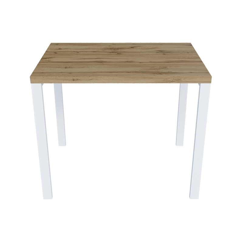 Стол кухонный SIMPLE из ДСП металлический в Loft стиле 90х75х65 см Дуб тахо/Белый мет (000086694)