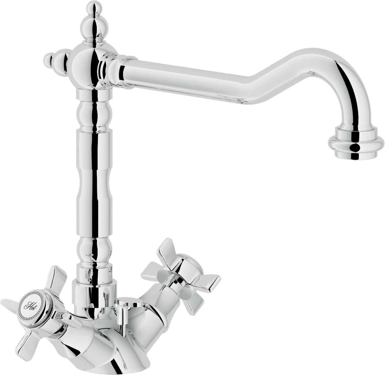 Смеситель для умывальника Nobili Ritz RI49117/1CR двухвентильный Хром (183839)