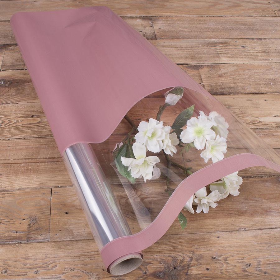 Пленка с прозрачным краем 60 см 10 м Грязно-розовый (4826-25)