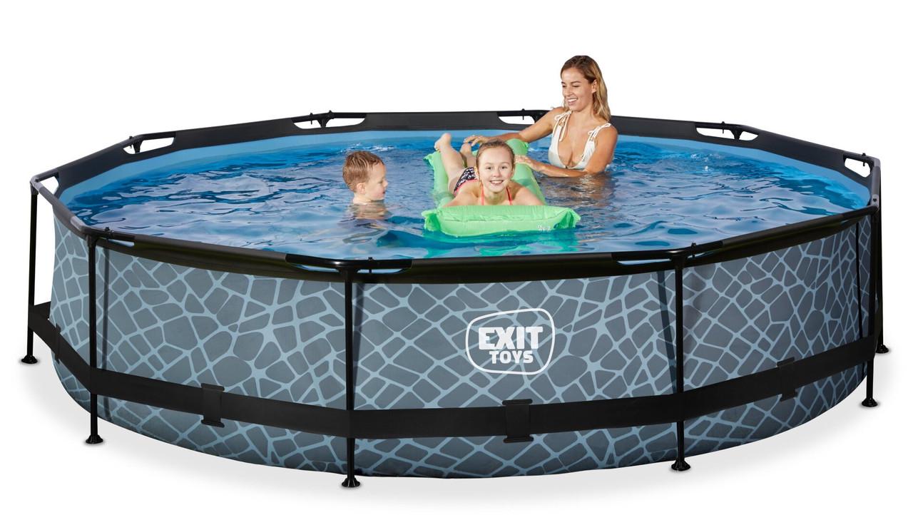 Бассейн каркасный с наземным куполом Exit Toys 360х76 см Камень (2448817177) - фото 6 Бассейн каркасный с наземным куполом Exit Toys 360х76 см Камень (2448817177) - фото 6