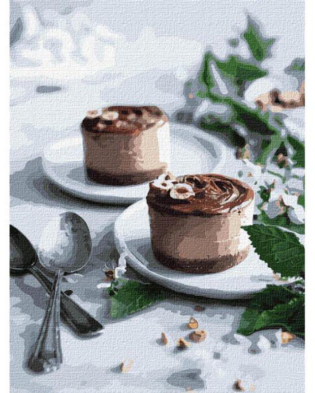 Картина по номерам Идейка Шоколадные пирожные КНО5604 холст на подрамнике 30x40 см (1452010198)