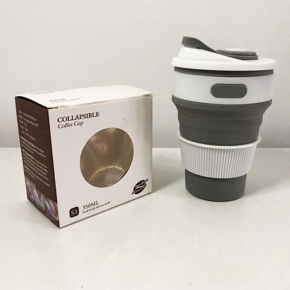 Чашка силиконовая SILICON MAGIC CUP с крышкой Серый (7194) - фото 2 Чашка силиконовая SILICON MAGIC CUP с крышкой Серый (7194) - фото 2