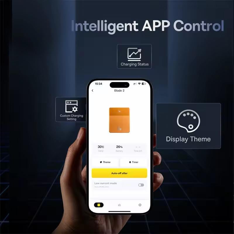 Повербанк с умным дисплеем BASEUS Blade2 Intelligent Edition Power Bank 65W 12000mAh Blue (P10063801323-00) - фото 6