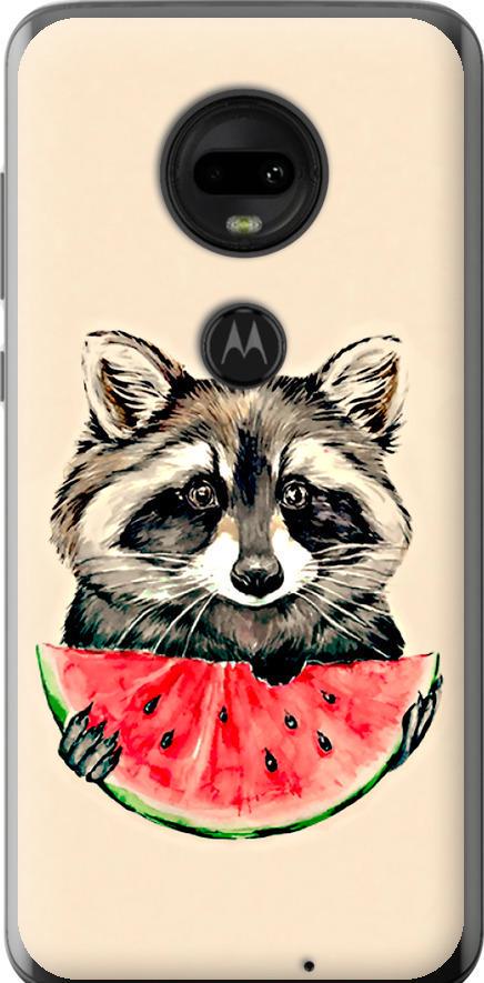 Чехол на Motorola Moto G7 Енотик с арбузом (4605u-1614-42517) Чехол на Motorola Moto G7 Енотик с арбузом (4605u-1614-42517)