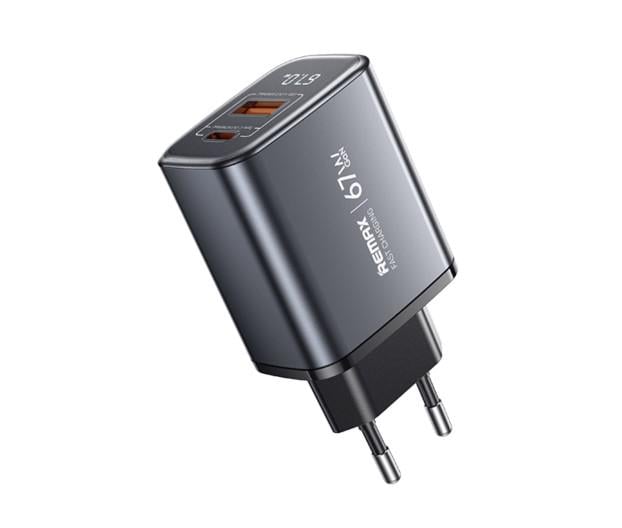 Зарядний пристрій Remax U2-AC67W 67W 1A-1C Gan Charger Grey