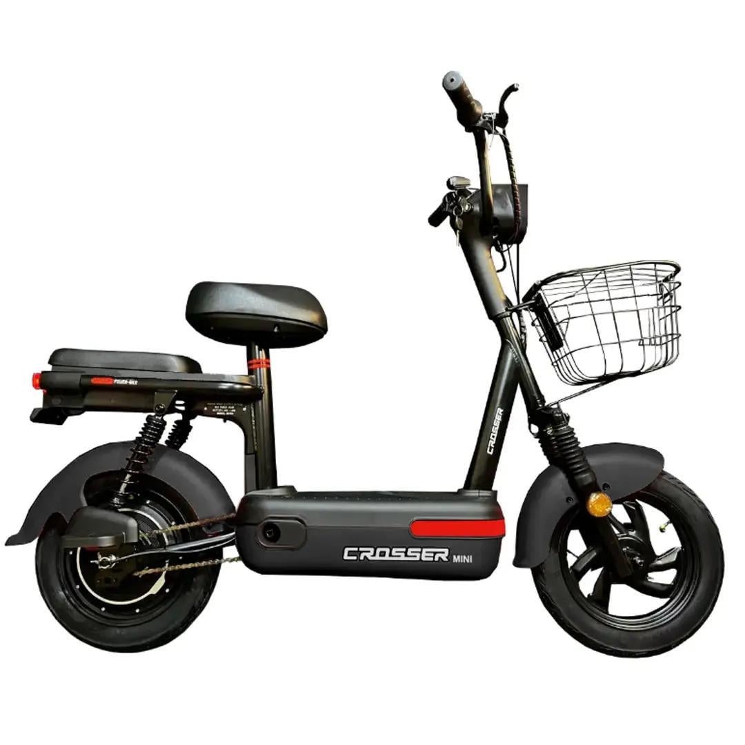 Электроскутер двухместный Crosser Mini Черный
