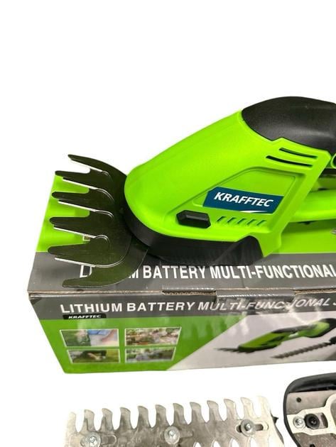 ᐉ Ножиці-кущоріз акумуляторні Krafftec 2в1 два акумулятора/ЗП