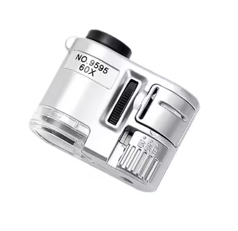 Микроскоп мини с увеличением 60X LED UV Silver (763c1c77)