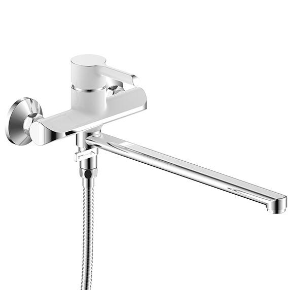 Смеситель для ванны Gappo G2203-8 SQ-1044883 однорычажный Белый/Хром (160806)