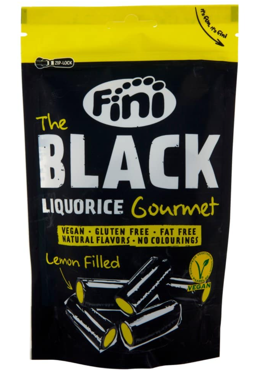 Конфеты лакрические Fini Black Liquorice Gourmet с лимоном 180 г (2565204158)