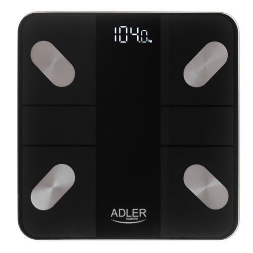 Смарт-весы Adler AD 8186 Black Bluetooth Tuya и 18 показателей тела