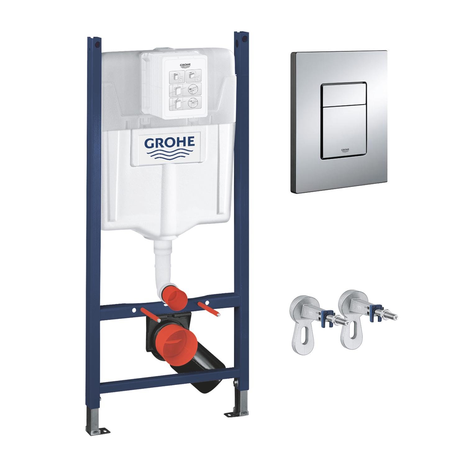 Інсталяційна система для унітазу Grohe Solido 3884966Q CV033427 з кнопкою Хром (215373)