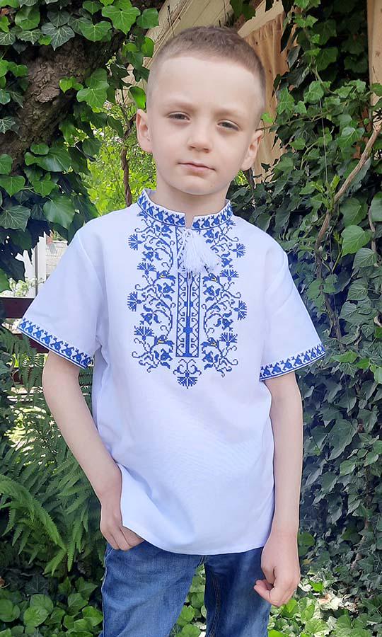 Вишиванка для хлопчика Вишиваночка р. 140 Білий (717к-3с) Вишиванка для хлопчика Вишиваночка р. 140 Білий (717к-3с)