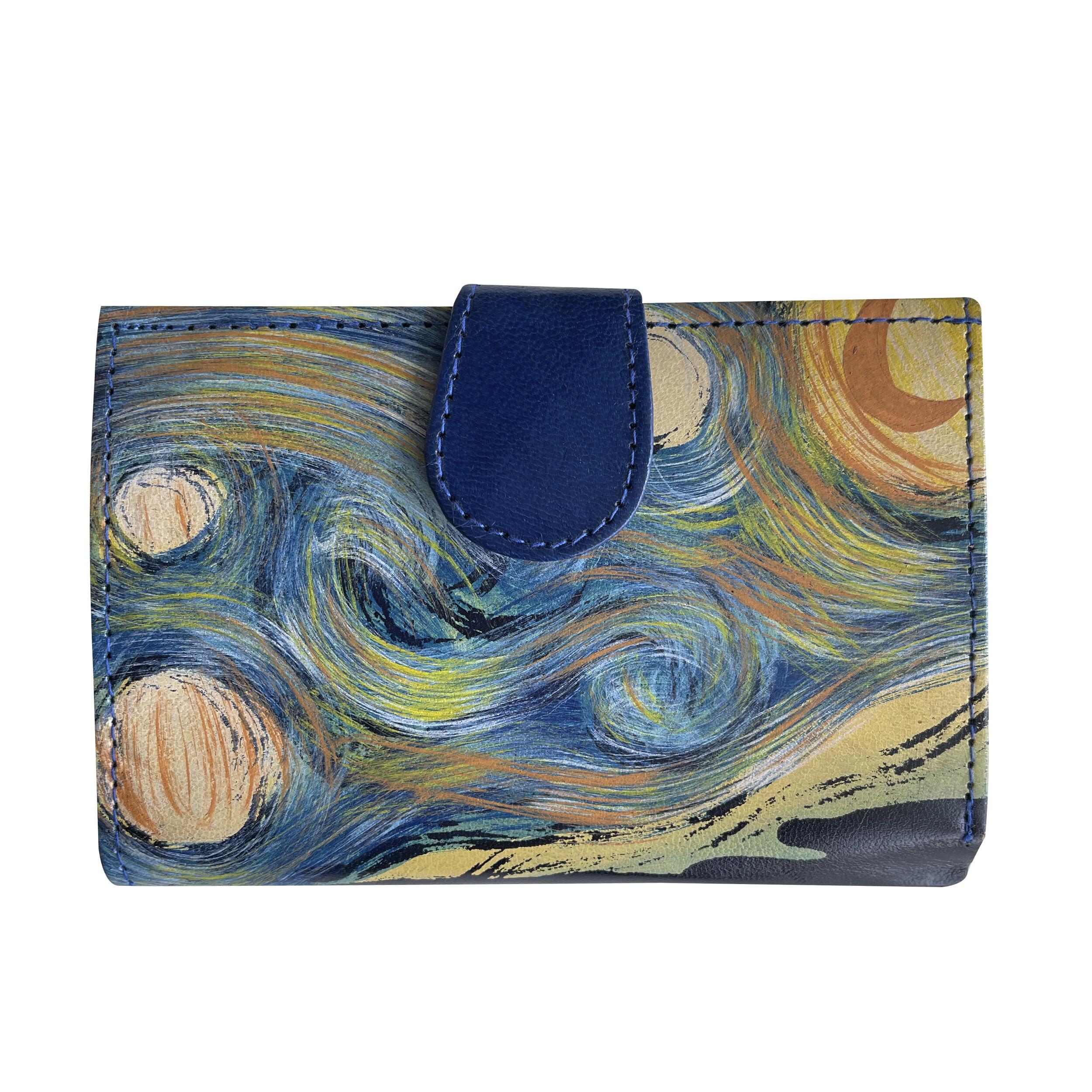 Кошелек кожаный женский Silk Route А-1931 Ван Гог Синий (13425461)