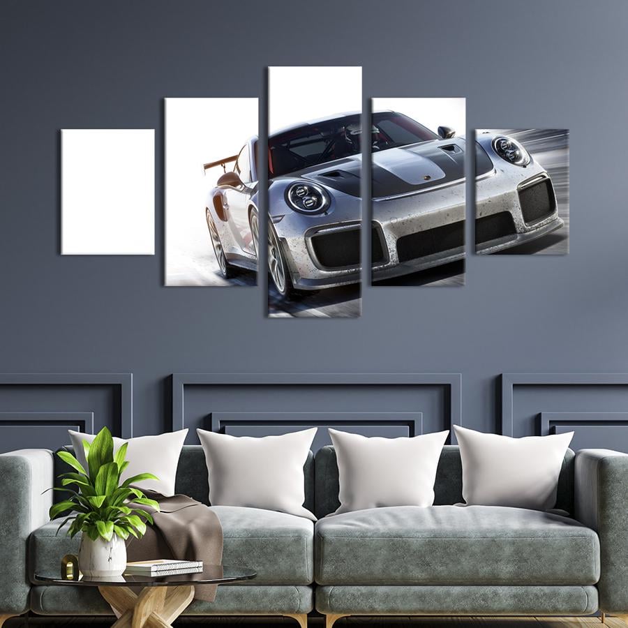 Картина на полотні Стильний сірий Porsche 911 GT2 RS 112x54 см (1285-52)