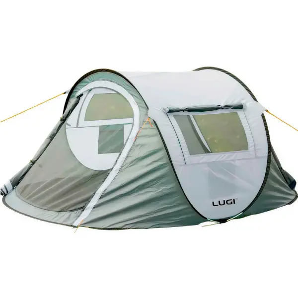 Палатка туристическая Pop-Up двухместная с автоматическим каркасом и москитными сетками 245х145х100 см Оливковый (147-107- LU-030GR)