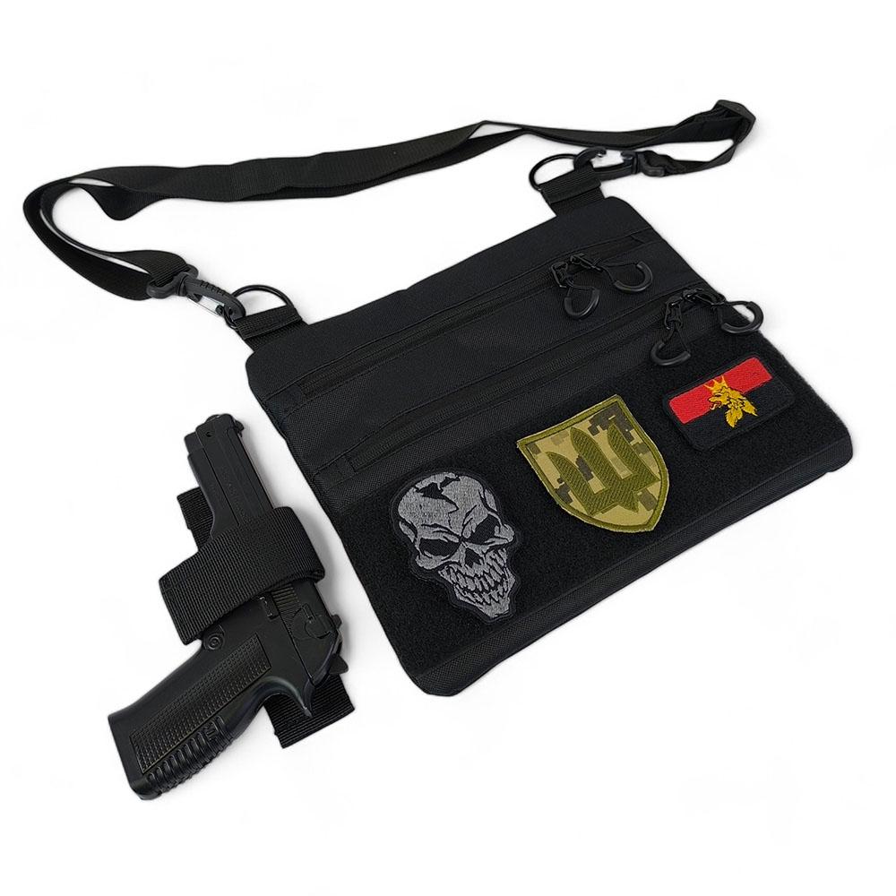 Сумка-кобура мужская 30х24 см Черный (521246) - фото 11 Сумка-кобура мужская 30х24 см Черный (521246) - фото 11