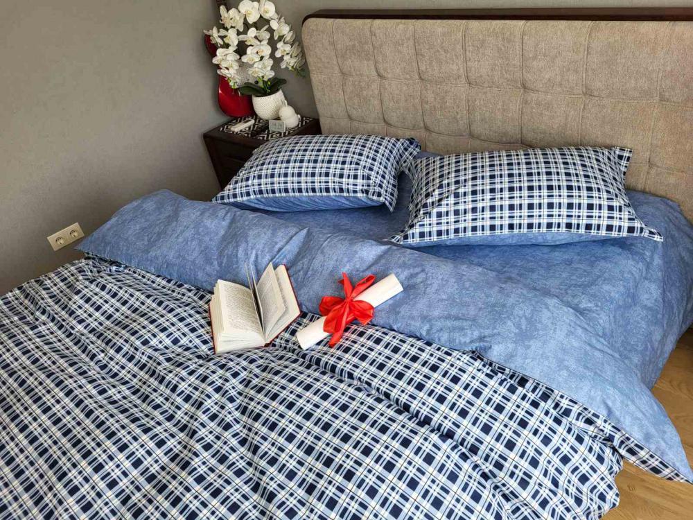 Комплект постельного белья Scotland cotton семейный Gray