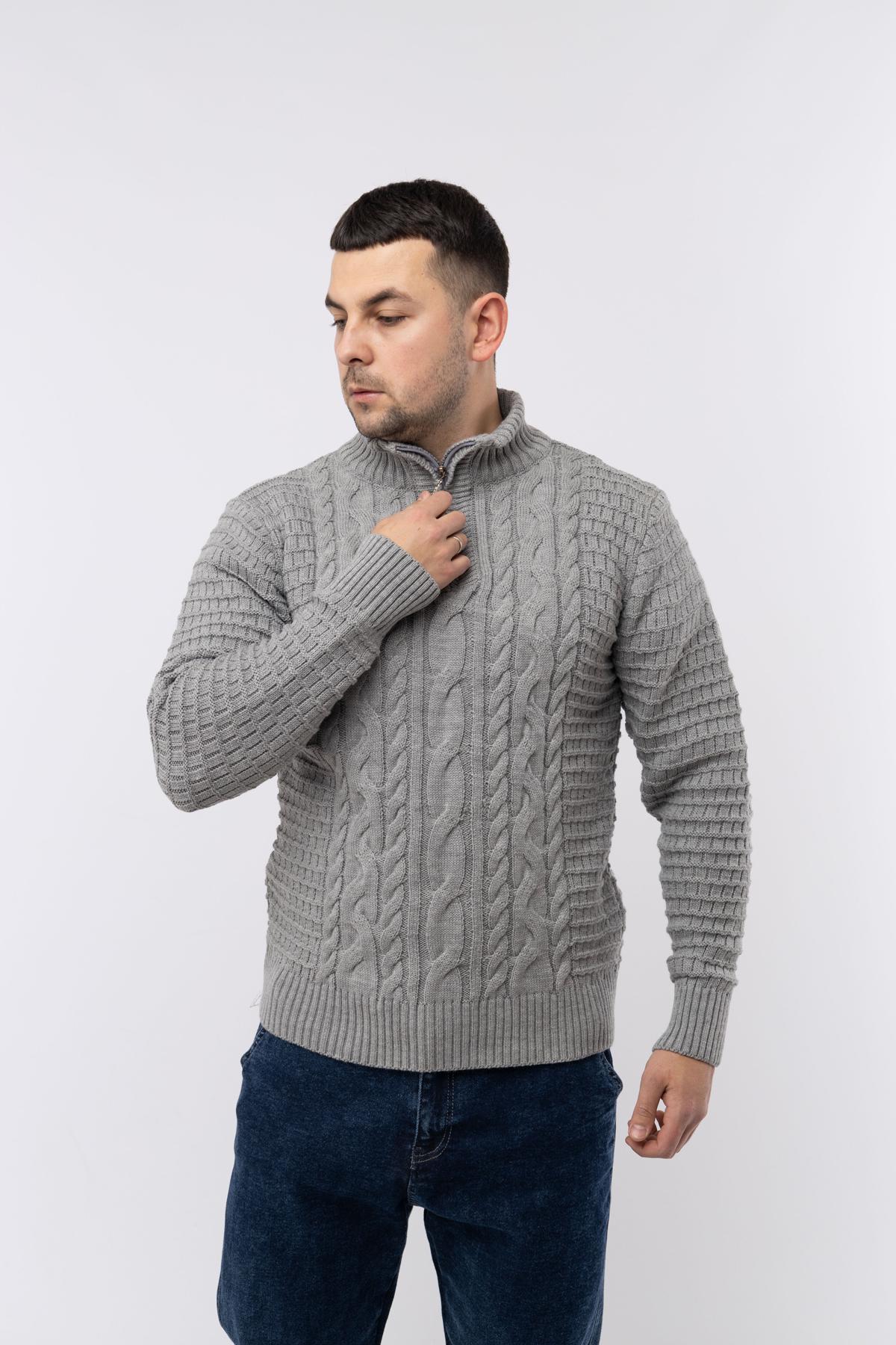 Светр чоловічий ЦБ-00233204 р. 46 Сірий (SKT000940922) - фото 2 Светр чоловічий ЦБ-00233204 р. 46 Сірий (SKT000940922) - фото 2