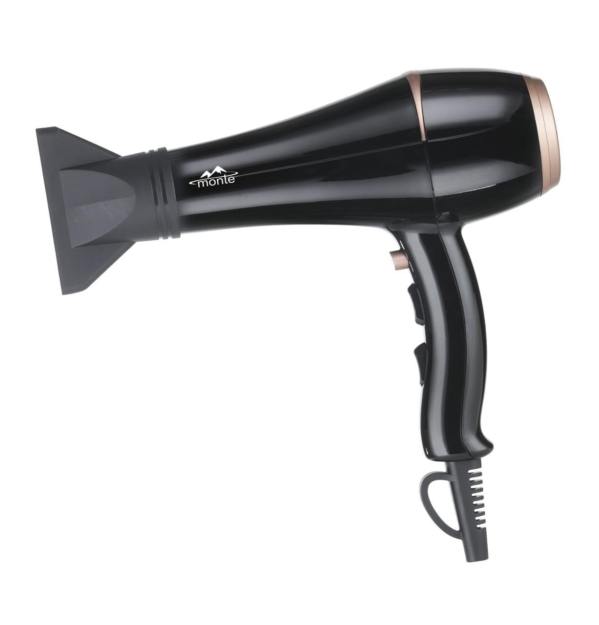 Фен Monte MT-5211 AC двигатель/2 концентратора/диффузор/3 температуры/холодный воздух 2600 Вт Black (33348726) Фен Monte MT-5211 AC двигатель/2 концентратора/диффузор/3 температуры/холодный воздух 2600 Вт Black (33348726)