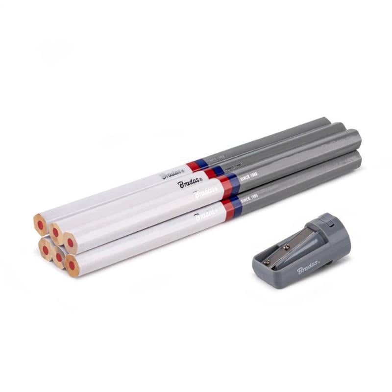 Набор карандашей строительных с точилкой 180 мм 6 шт. (WL DIY-PCWL1HX18/S6B)