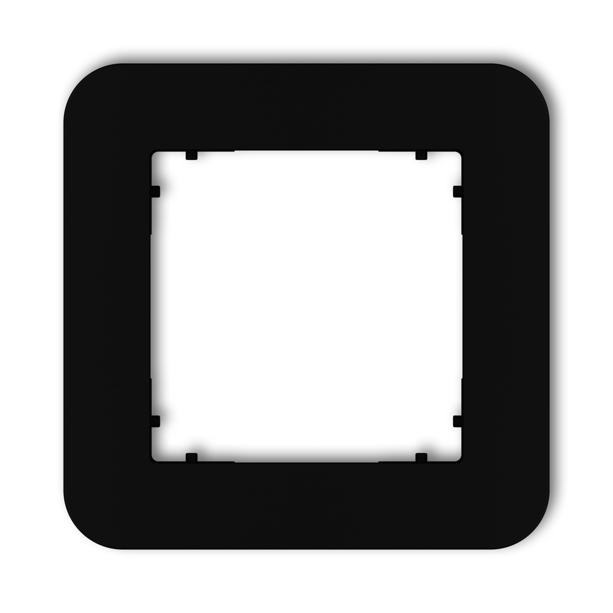 Рамка одинарная универсальная закругленная Karlik Mini Черный матовый (12MRTZ-1)