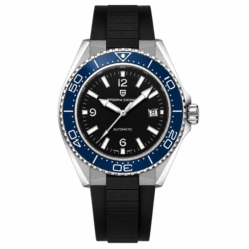 Наручний годинник Pagani Design PD-YS034 Rubber Silver/Blue