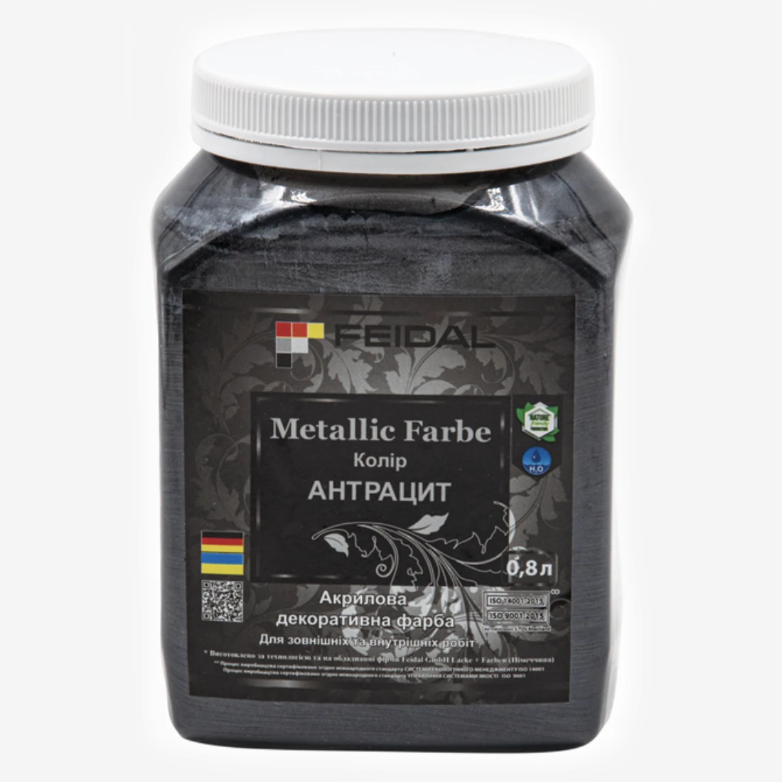 Эмаль с металлическим перламутровым блеском Feidal Metallic Farbe 0,8 л Антрацит (1886454936) Эмаль с металлическим перламутровым блеском Feidal Metallic Farbe 0,8 л Антрацит (1886454936)
